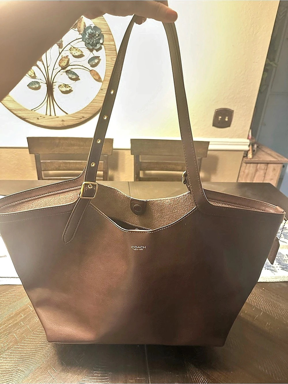 Coach Brown Leather Tote